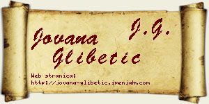 Jovana Glibetić vizit kartica